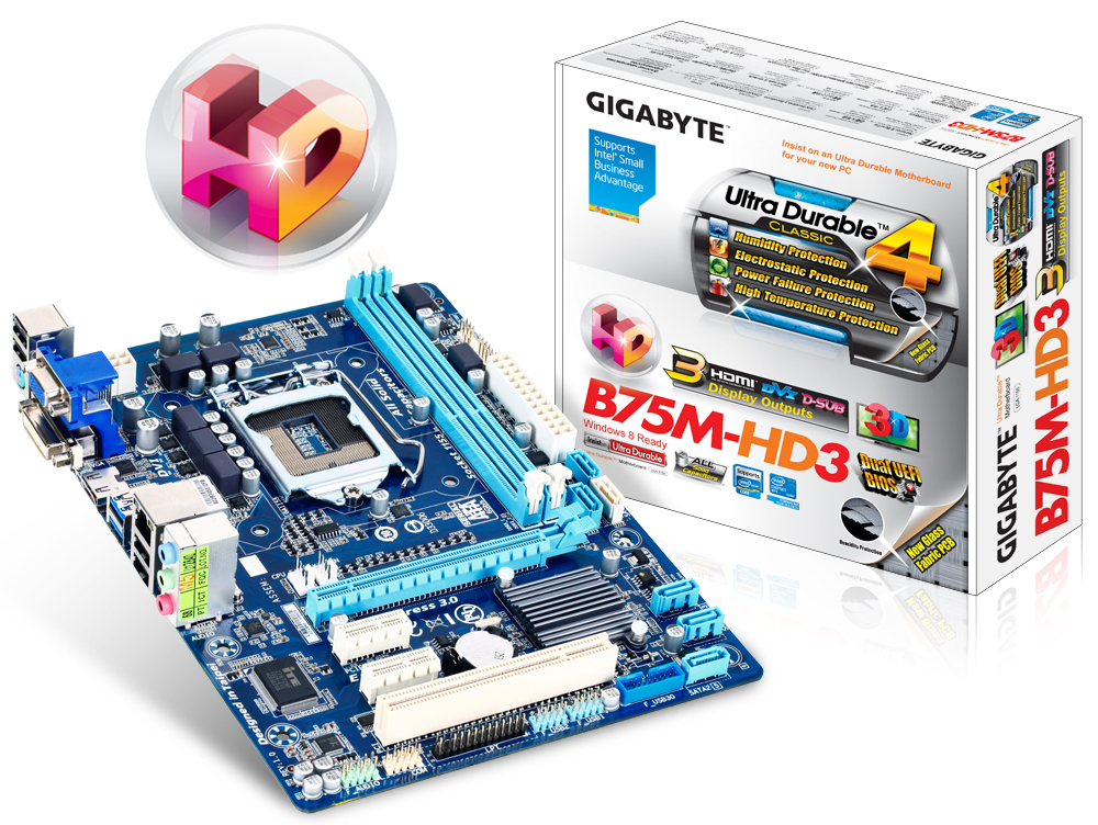 GIGABYTE GA-B75M-HD3 (rev. 1.0) – image 1
