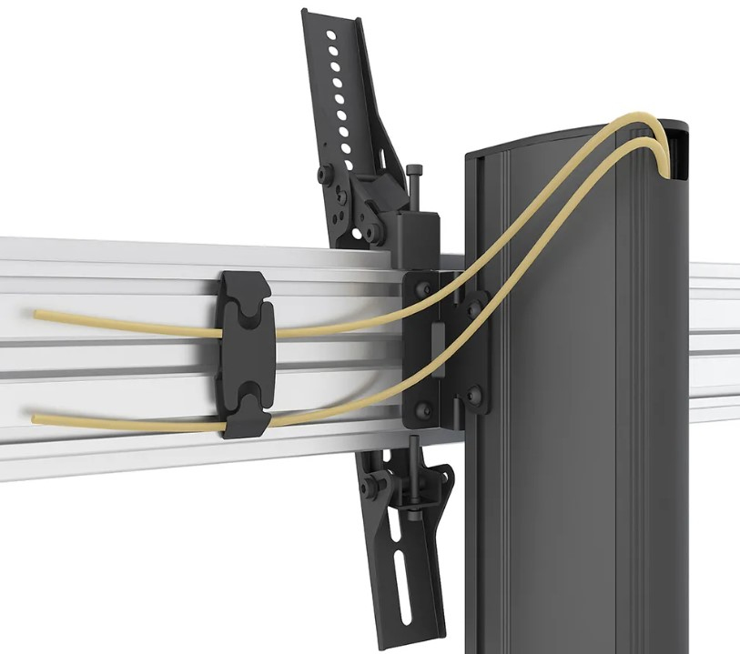 صورة حامل أرضي Neomounts لجدار الفيديو، 32"-55"، 30 كجم، أسود