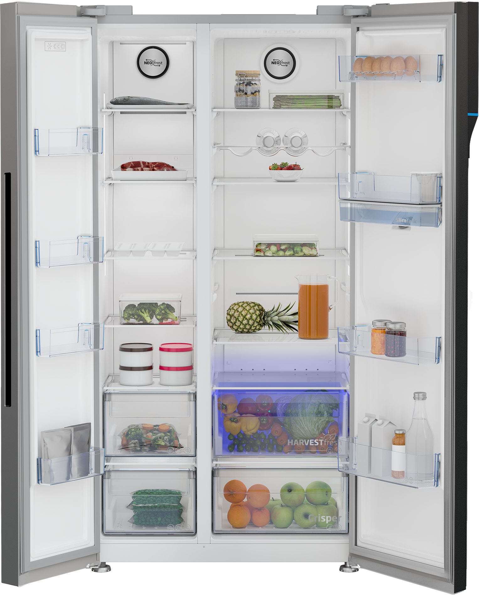 Beko ASD234FVPX Freestanding American Style Fridge Freeze with HarvestFresh™ – image 3