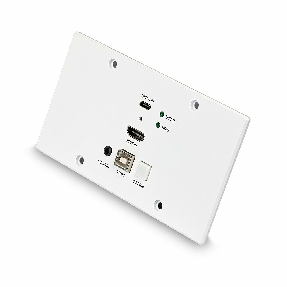 Lindy 150m Cat.6 HDMI 4K60 & Type C HDBaseT EU Wall Plate KVM Extender, Transmitter – image 3