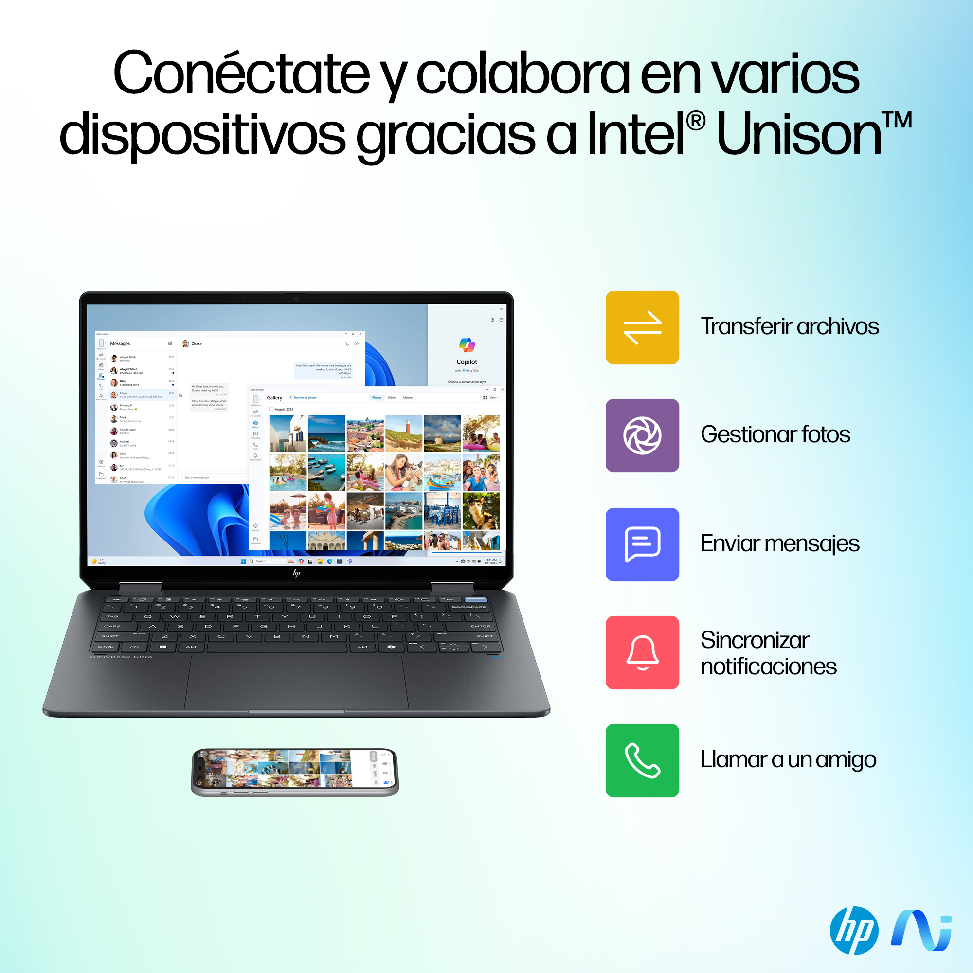 Portátil - HP OmniBook Ultra Flip 14-fh0003ns Copilot+ PC OLED, 14" 2.8K, Intel® Evo™ Ed. Core™ 7 258V 47 TOPS, 32GB RAM, 1TB SSD, Arc™, W11H - imagen 16