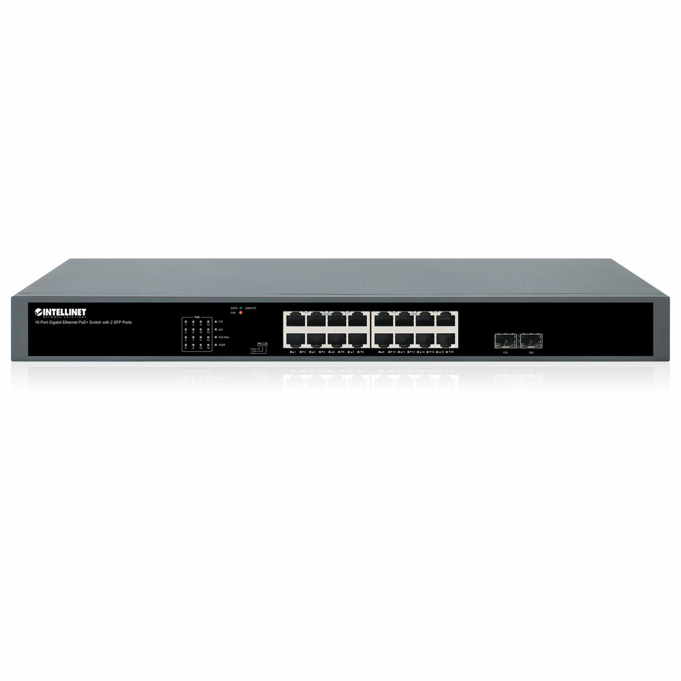 Intellinet 561983 network switch Unmanaged Gigabit Ethernet (10/100/1000) Power over Ethernet (PoE) 1U Black – image 5