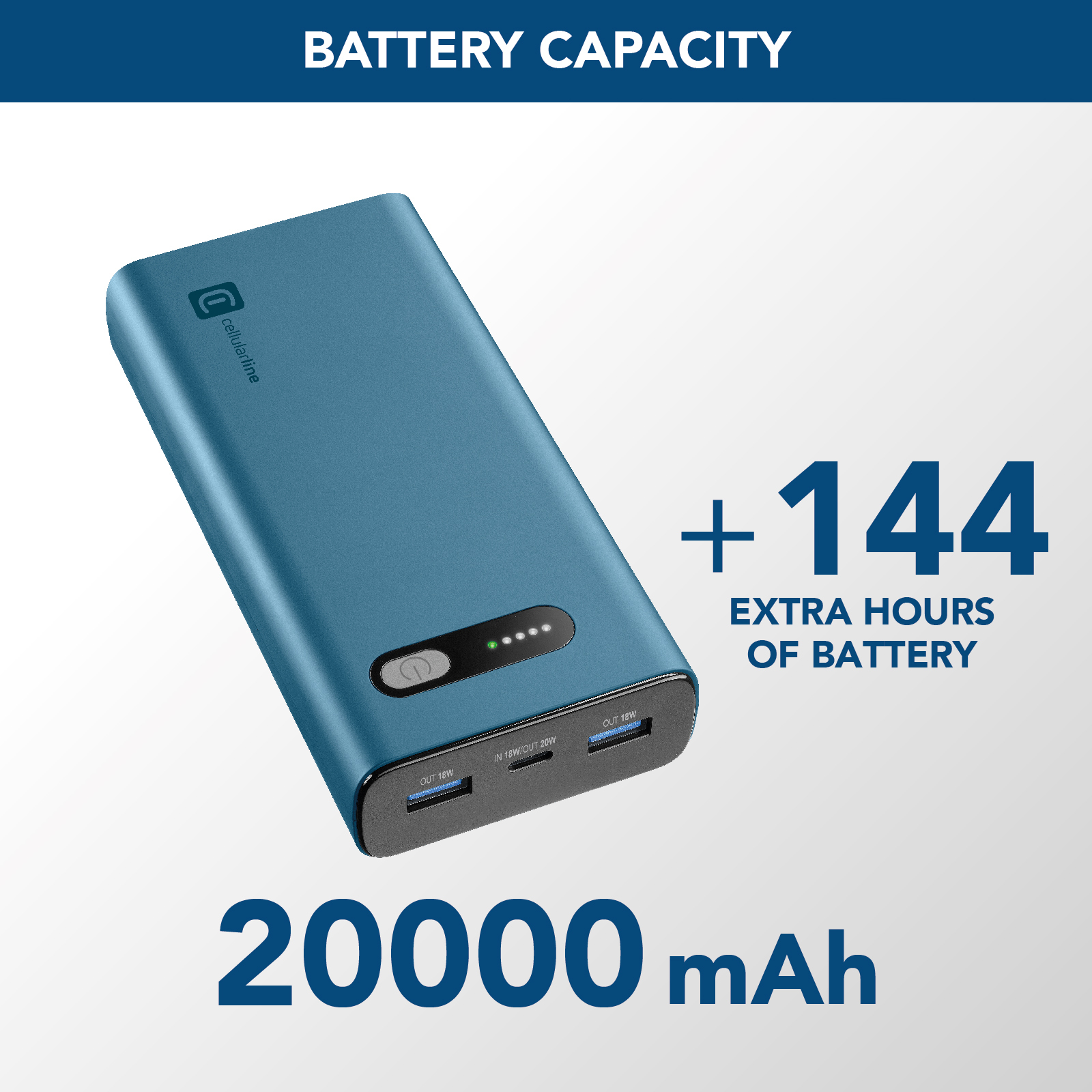 Cellularline Fast PD 20000 Fast PD Portable Charger – image 3
