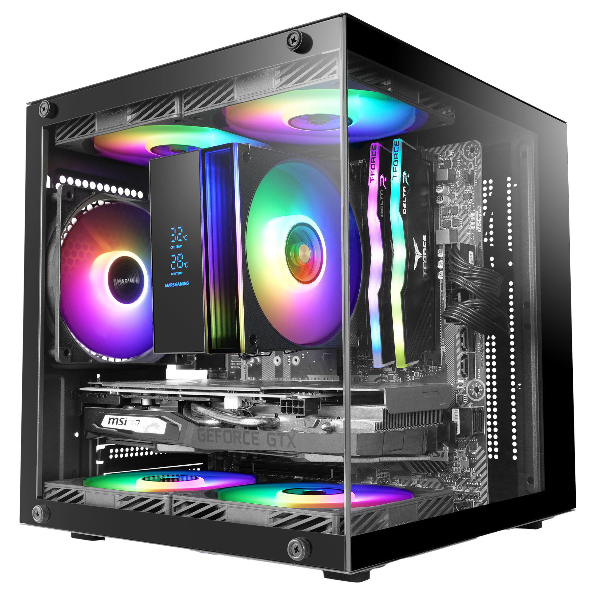 Mars Gaming MC-CUBE computer case Mini Tower Black image 2