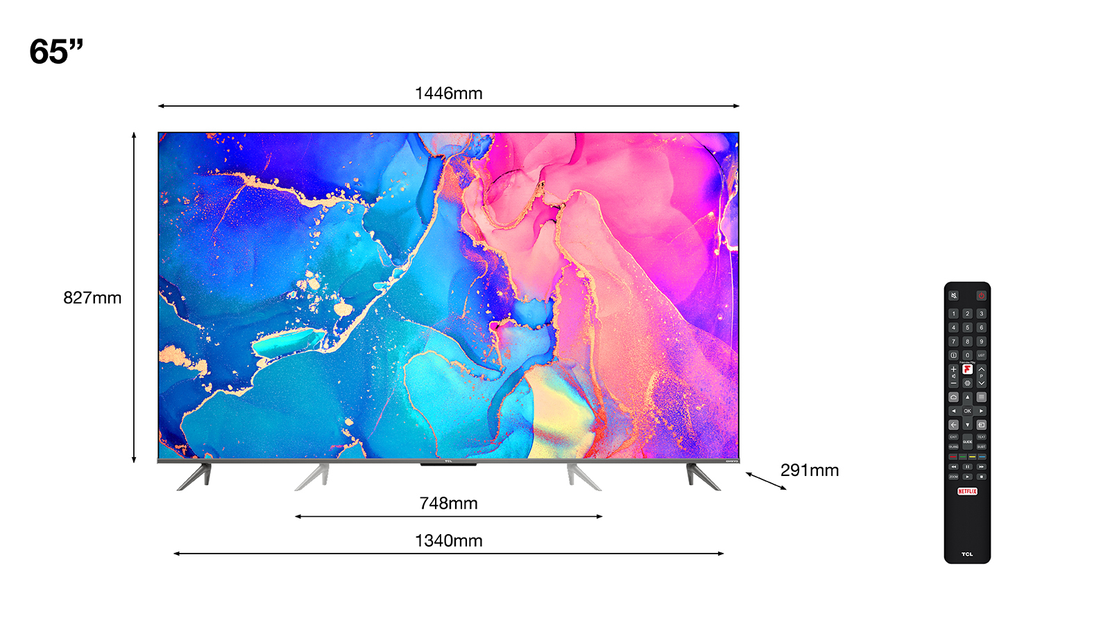 TCL 65C635K TV 127 cm (50") 4K Ultra HD Smart TV Wi-Fi Silver, Stainless steel – image 3