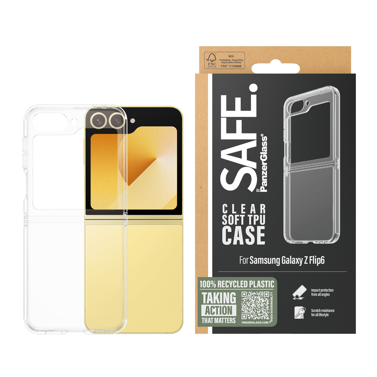 PanzerGlass SAFE. by PanzerGlass® TPU Case Transparent Samsung Galaxy Z Flip6 – image 2