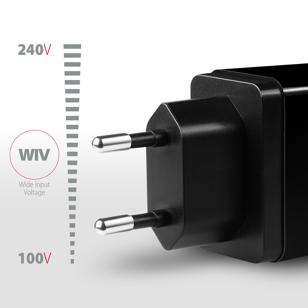 Axagon ACU-QS24 QUICK and SMART Wall charger, 2x USB port QC3.0/AFC/FCP + – image 6