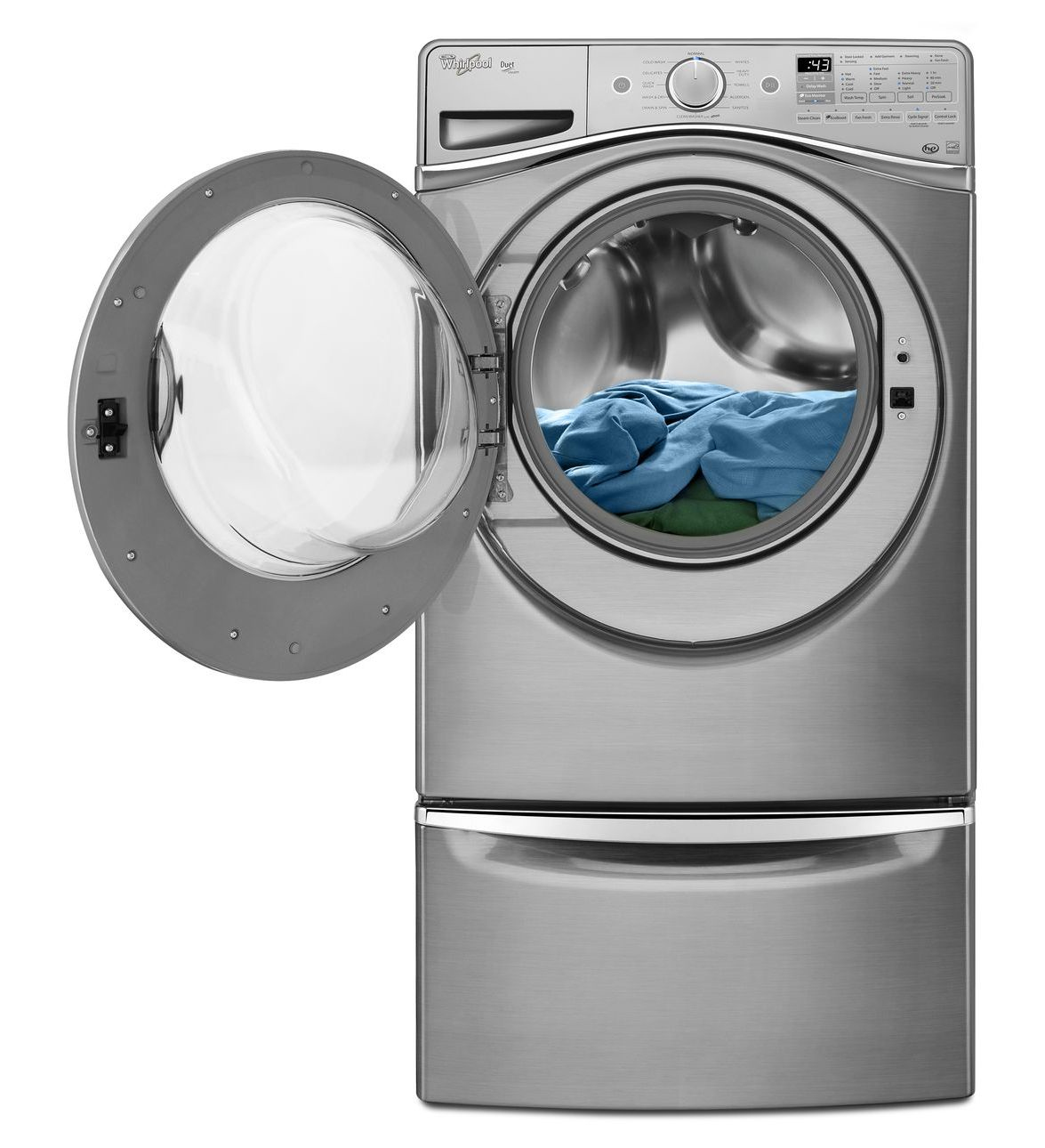 Whirlpool WFW95HEDC washer dryer Freestanding Front-load Silver – image 4