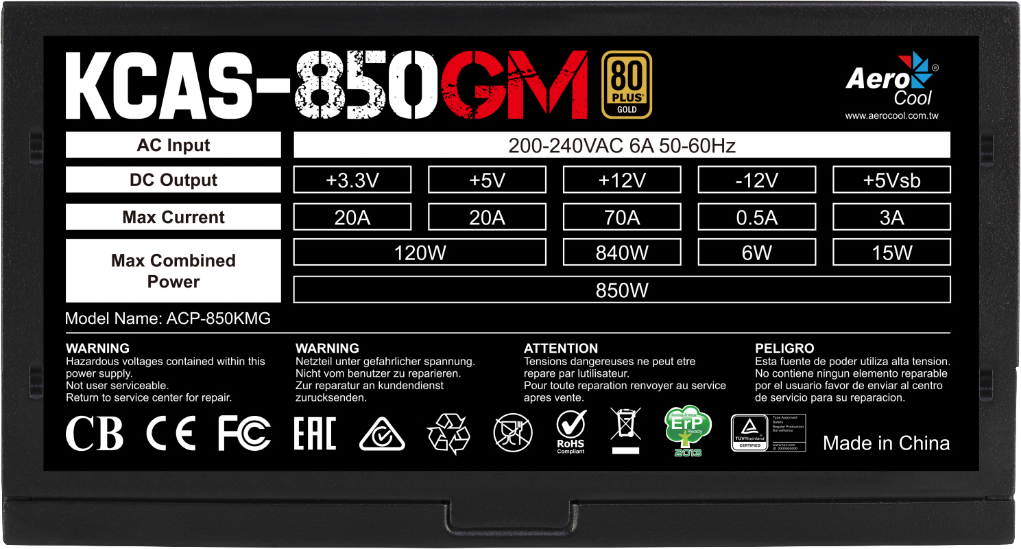 Aerocool KCAS-850GM power supply unit – image 7