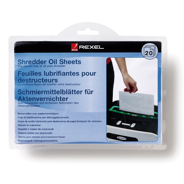 Rexel Láminas lubricantes para destructora (20)