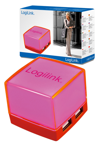 LogiLink UA0118 interface hub 480 Mbit/s Pink – image 2