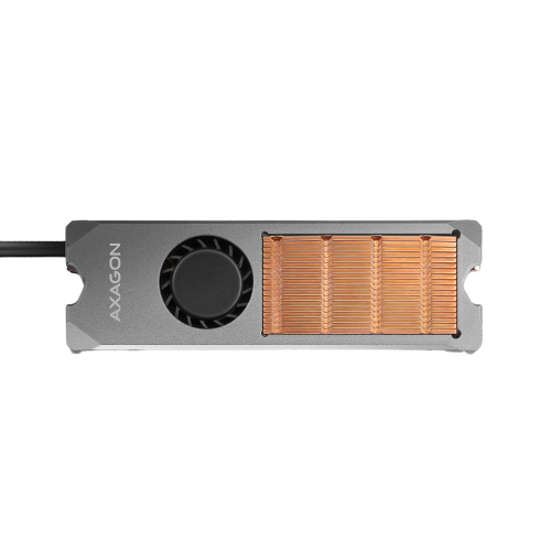 Axagon CLR-M2FAN Copper heatsink with fan for single-sided and double-sided M.2 SSD disks, size 2280, height – image 2
