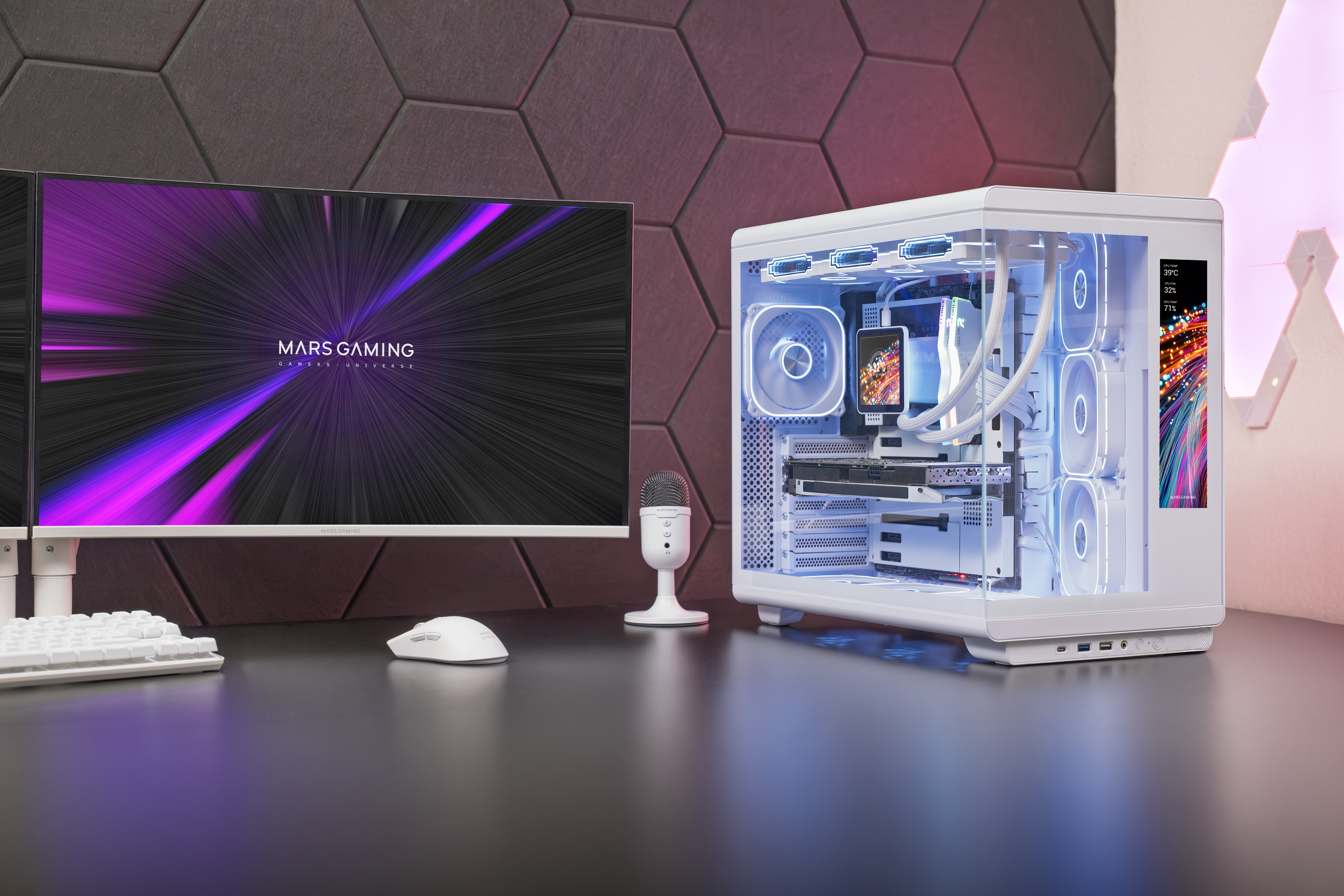 Mars Gaming MCREVMAXW computer case Midi Tower White image 13
