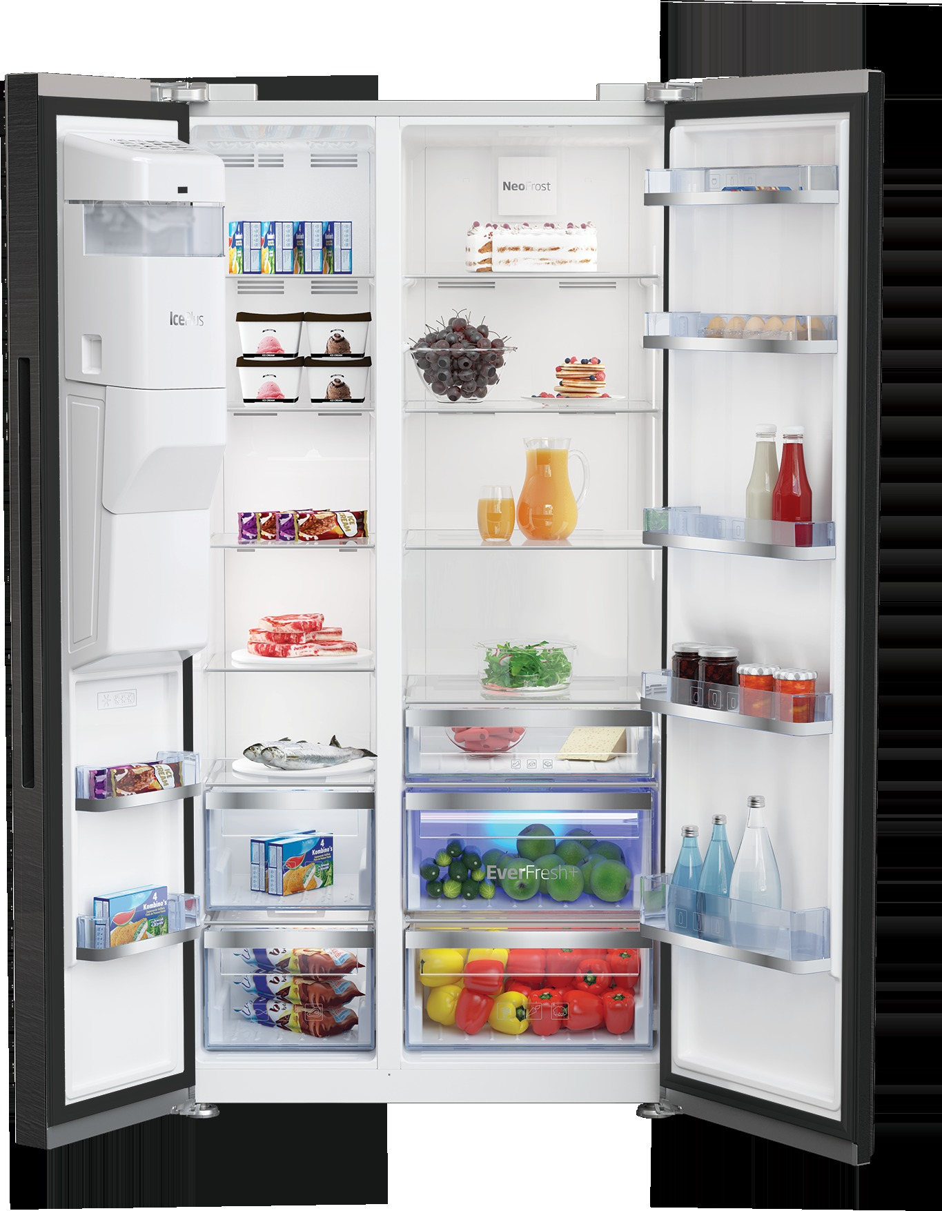 Beko GN162331ZXR side-by-side refrigerator Freestanding – image 2