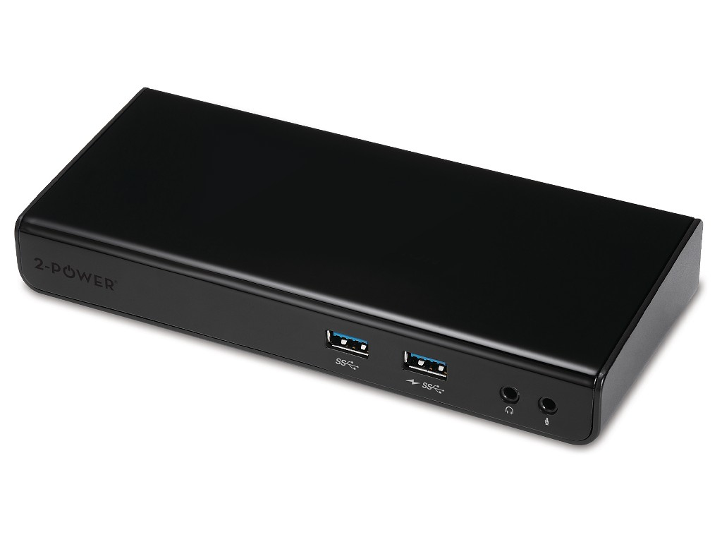 2-Power DOC0110A laptop dock/port replicator Wired USB 3.2 Gen 1 (3.1 Gen 1) Type-B Black – image 1