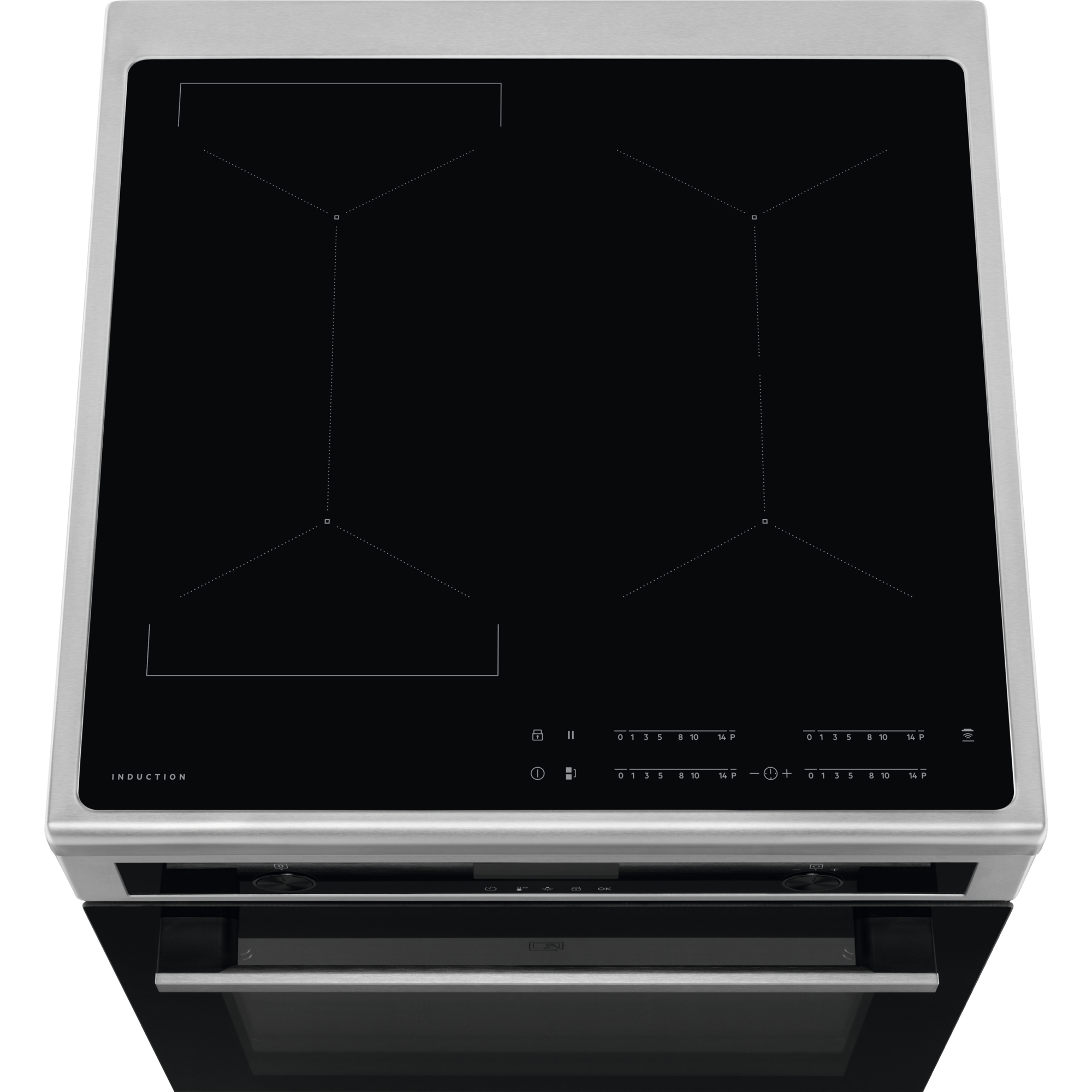 AEG CIB6490APM Freestanding cooker Electric Zone induction hob Black, Silver – image 3