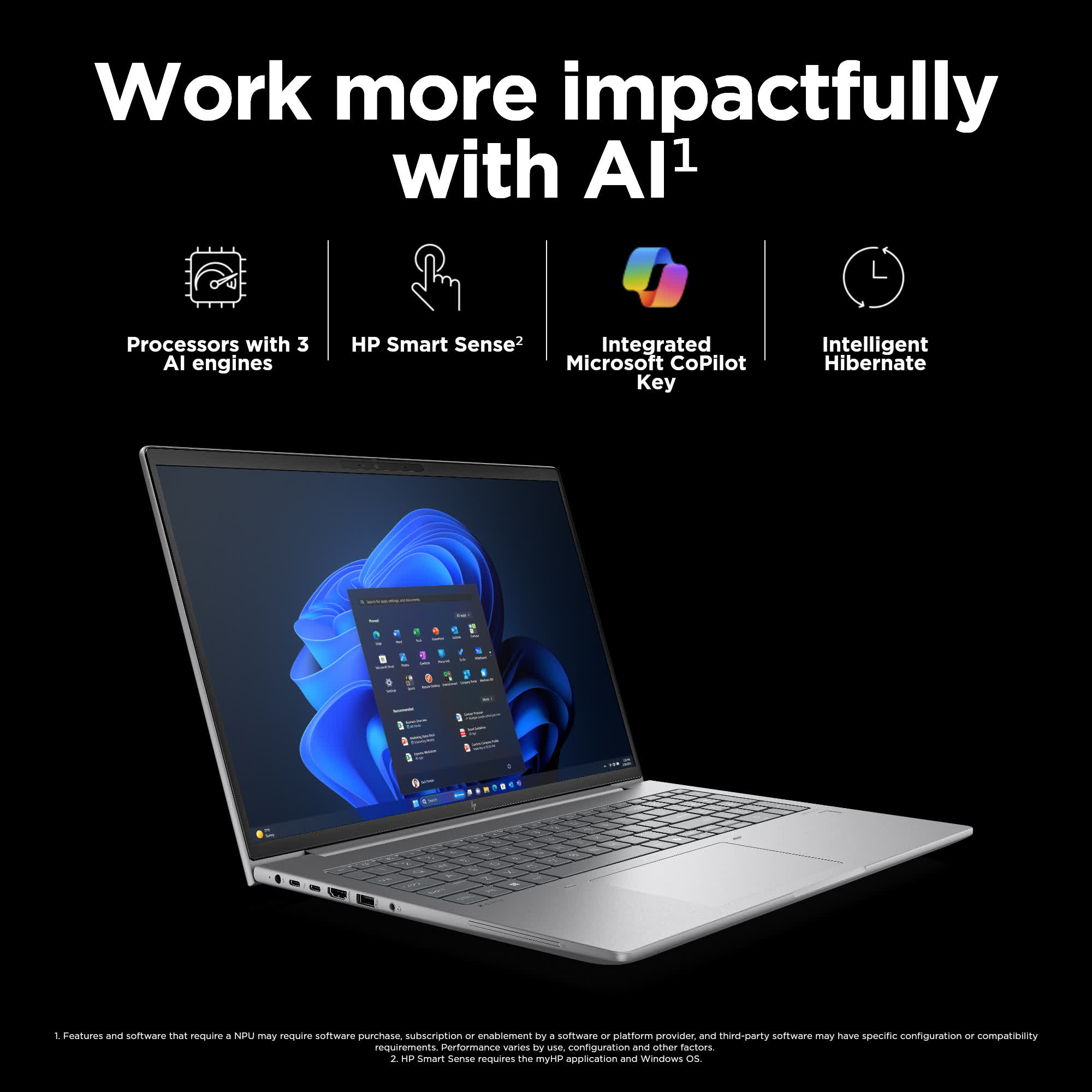 HP ZBook Power G11 Intel Core Ultra 7 155H Mobile workstation 40.6 cm (16″) WUXGA 32 GB DDR5-SDRAM 1 TB SSD NVIDIA RTX A1000 Wi-Fi 6E (802.11ax) Windows 11 Pro AI Workstation, AI PC Grey image 11