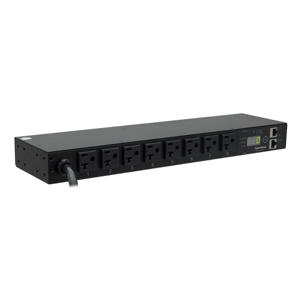 CyberPower PDU20M8FNET power distribution unit (PDU) 8 AC outlet(s) 1U Black – image 2