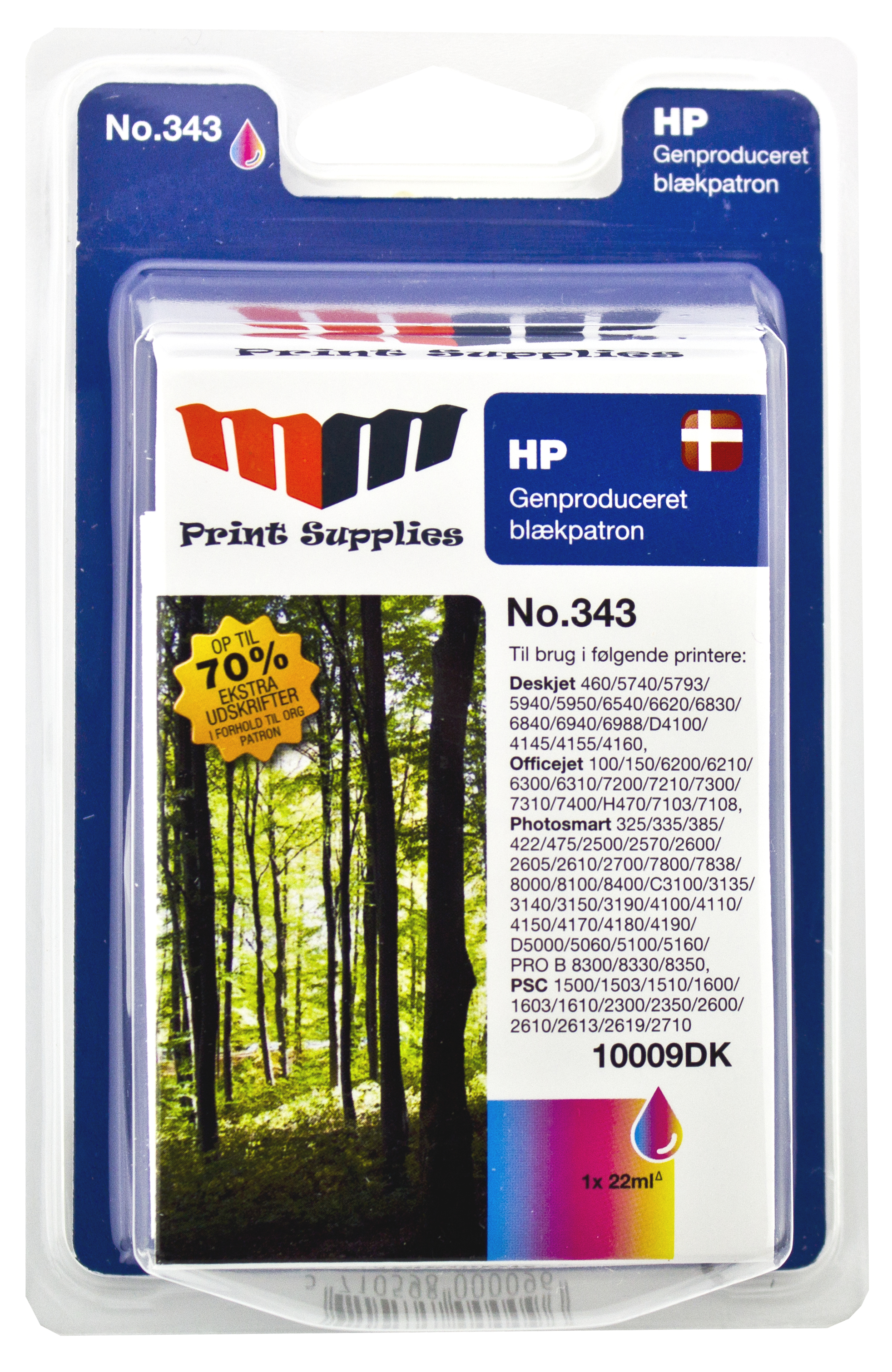 MM Color Inkjet Cartridge - Replaces HP No.343 (C8766EE) - 70 % Extra ink compared to OEM
