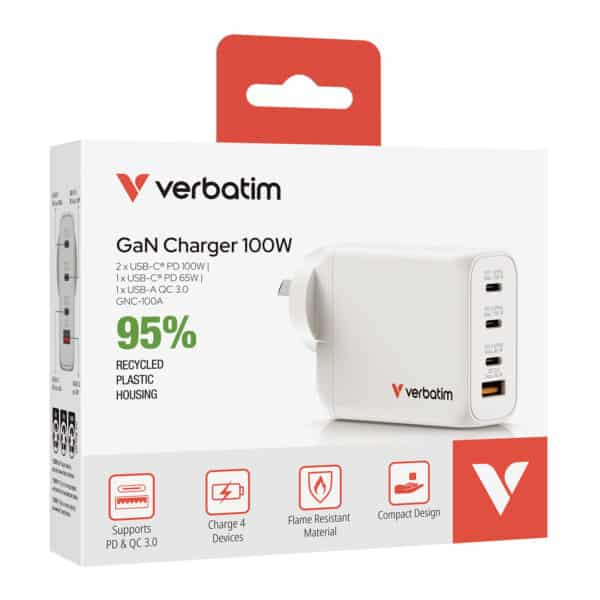 Verbatim 100W 4-Port GaN Wall Charger – image 5