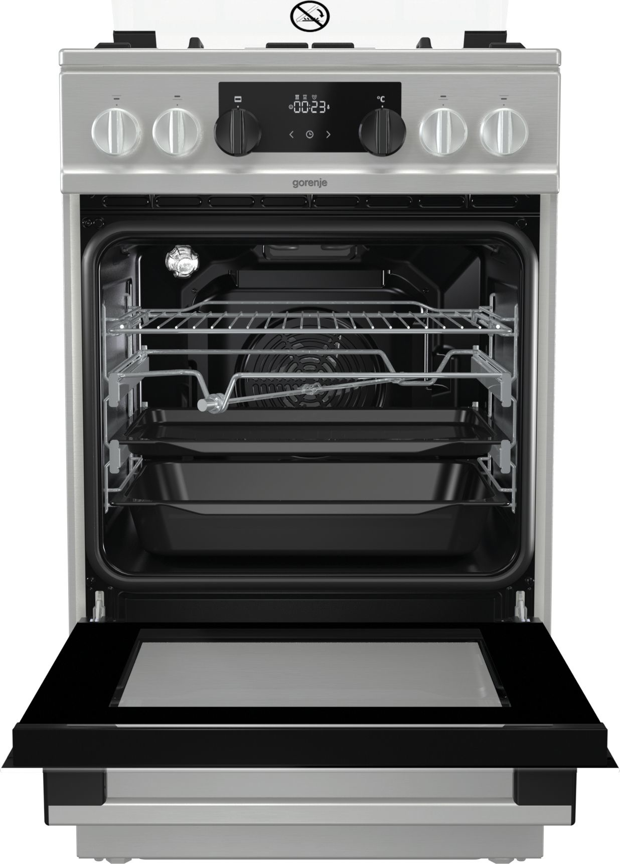 Gorenje K5352XF cooker Freestanding cooker Electric Gas Stainless steel – image 4