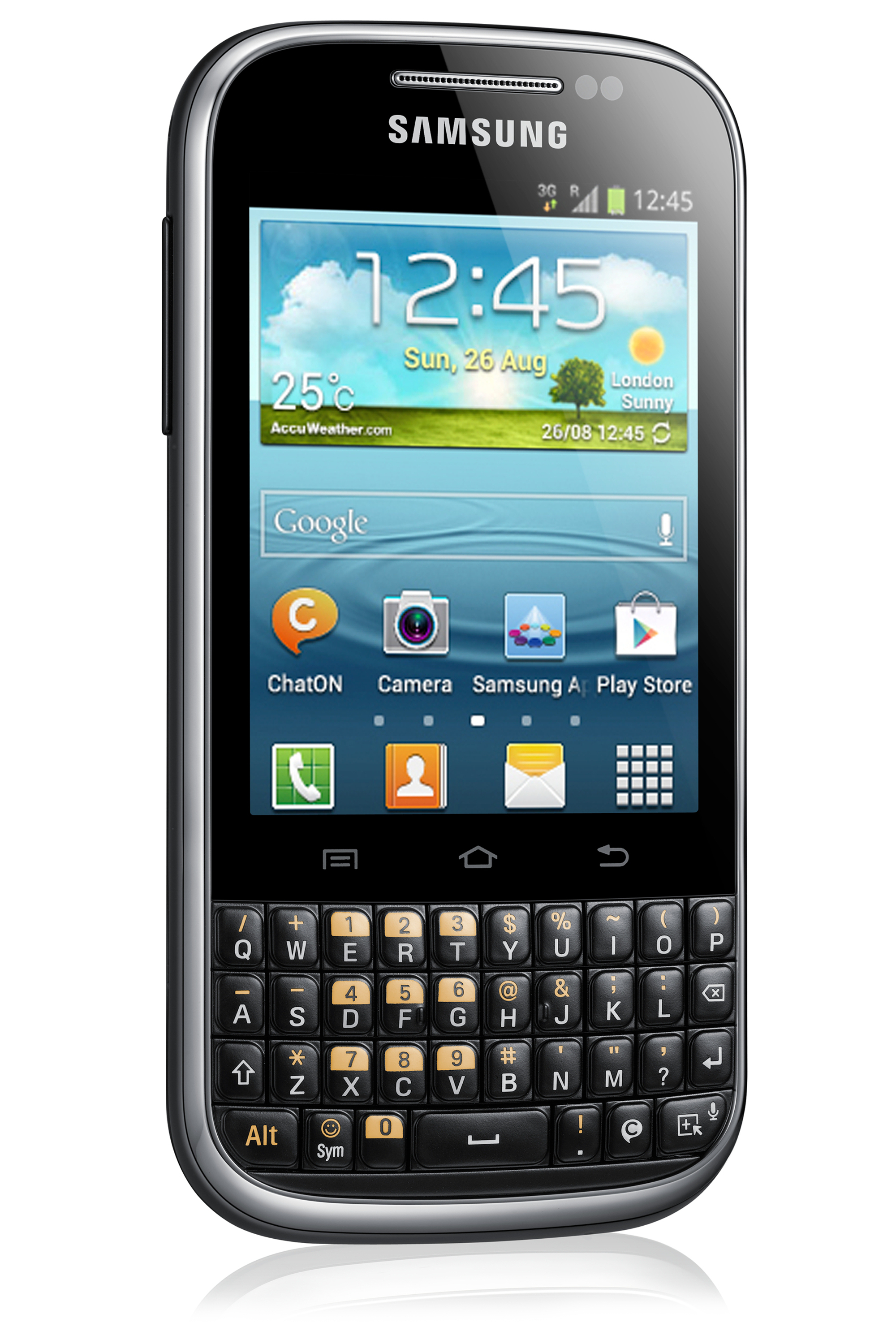 Samsung Galaxy Ch@t 7.62 cm (3") Single SIM Android 4.0 3G Micro-USB B 4 GB 1200 mAh Black – image 2