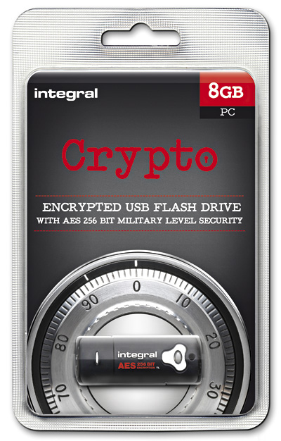 Integral INFD8GBSPLBKCRYPTOUF USB flash drive