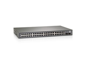 LevelOne 48 GE + 2 GE SFP Web Smart Switch – image 1