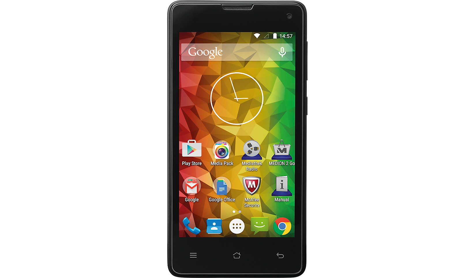 MEDION LIFE E4503 11.4 cm (4.5") Dual SIM Android 5.0 3G 1 GB 8 GB 1800 mAh Black – image 1