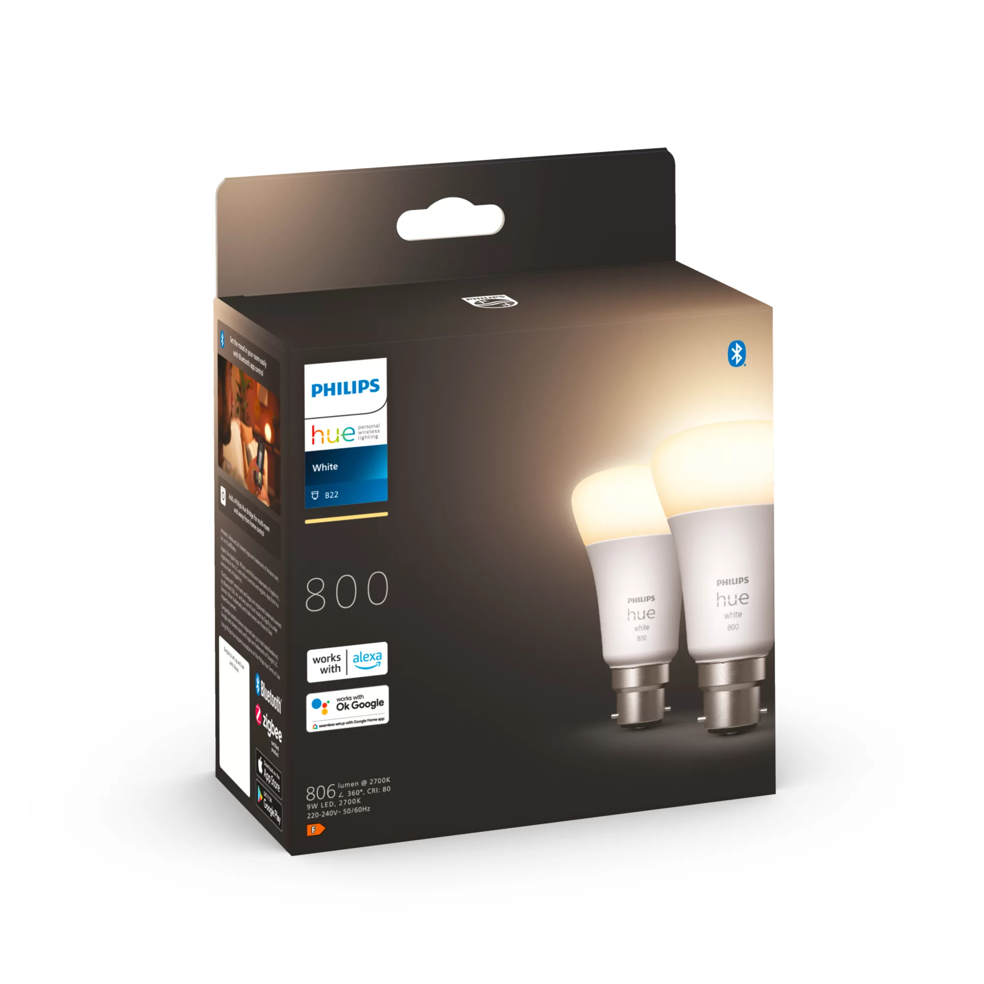 Philips by Signify Philips Hue White A60 – B22 smart bulb – 800 (2-pack) – image 2
