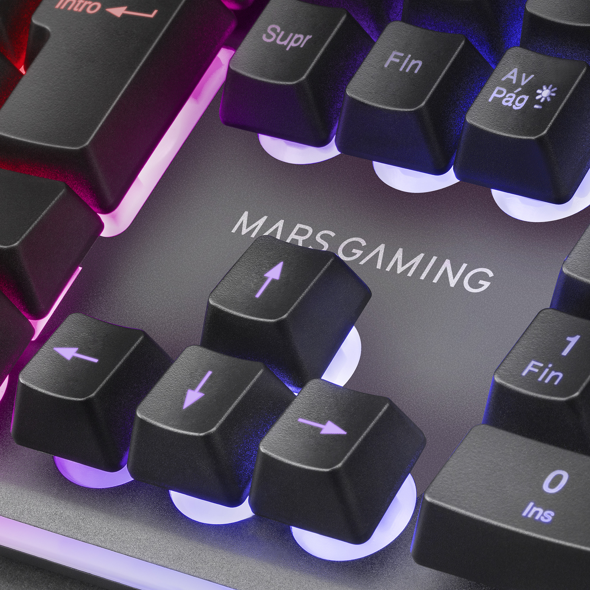 Mars Gaming MK320ES Gaming Keyboard H-Mech 13 Modes RGB and Halo Cushioned Wristrest Antighosting Spanish Language – image 5