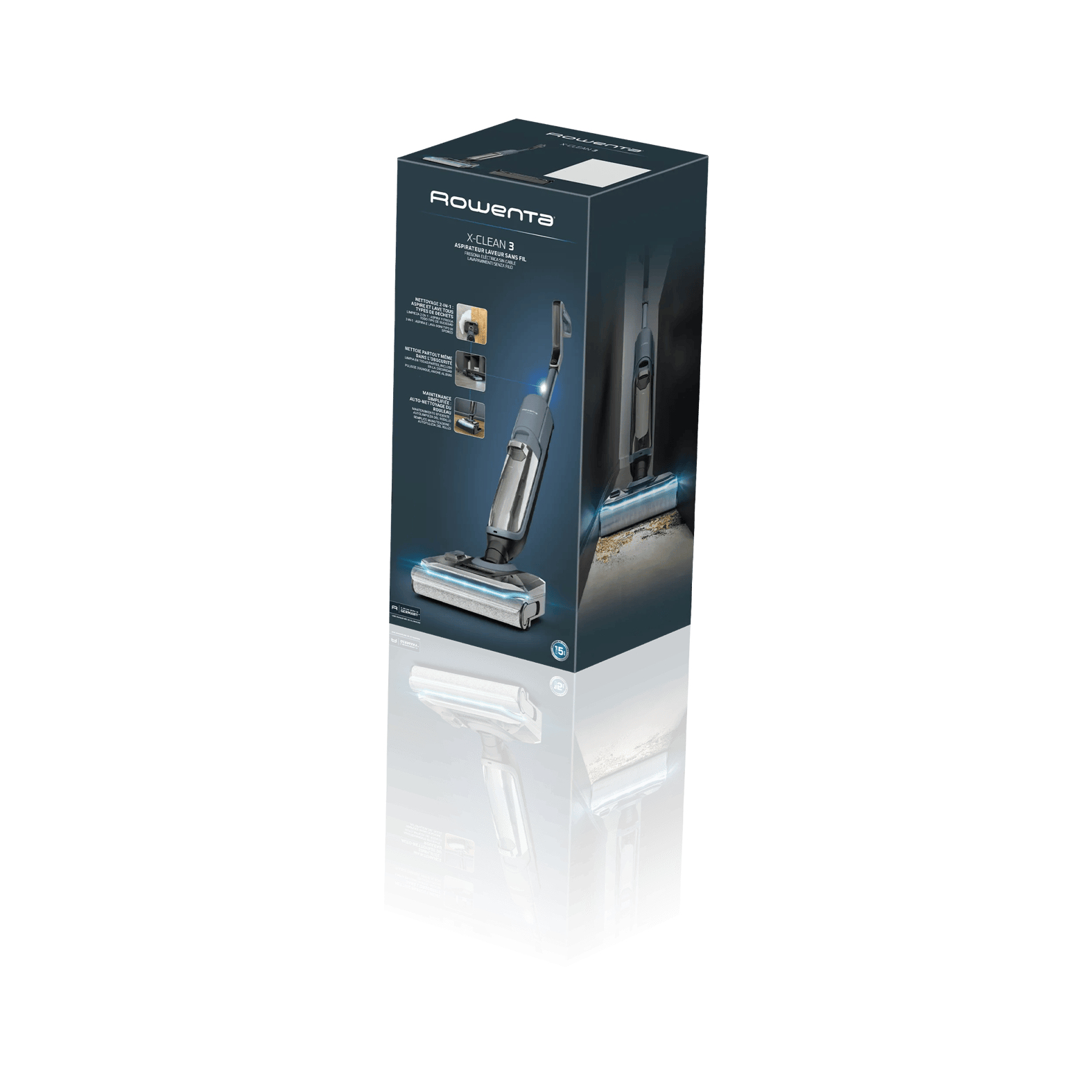 Rowenta GZ4011E0 stick vacuum/electric broom 2-in-1 stick vacuum Battery Dry&wet Bagless Black, Blue – image 2