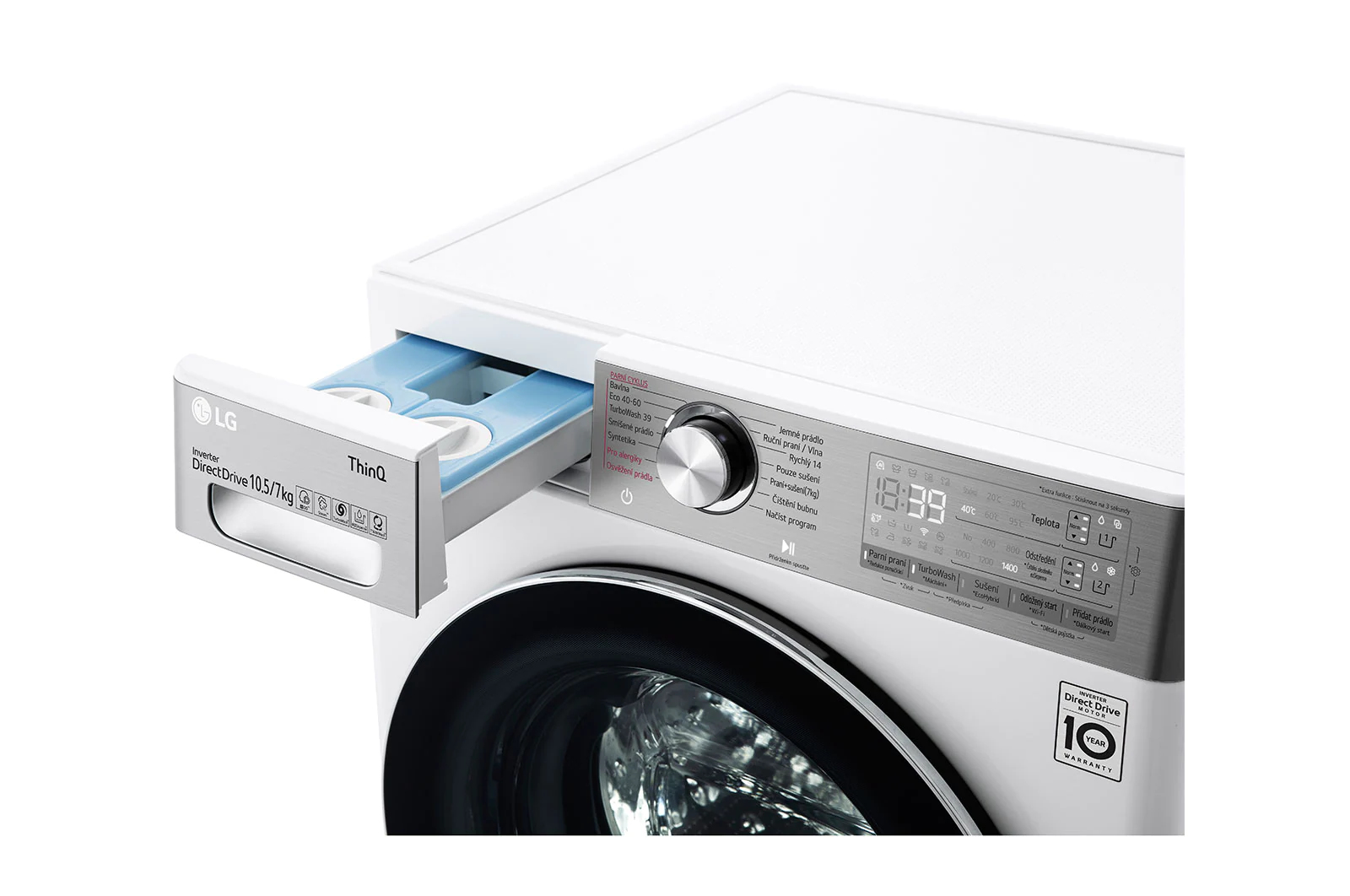 LG F104DV9RD2E washer dryer Freestanding Front-load White – image 5