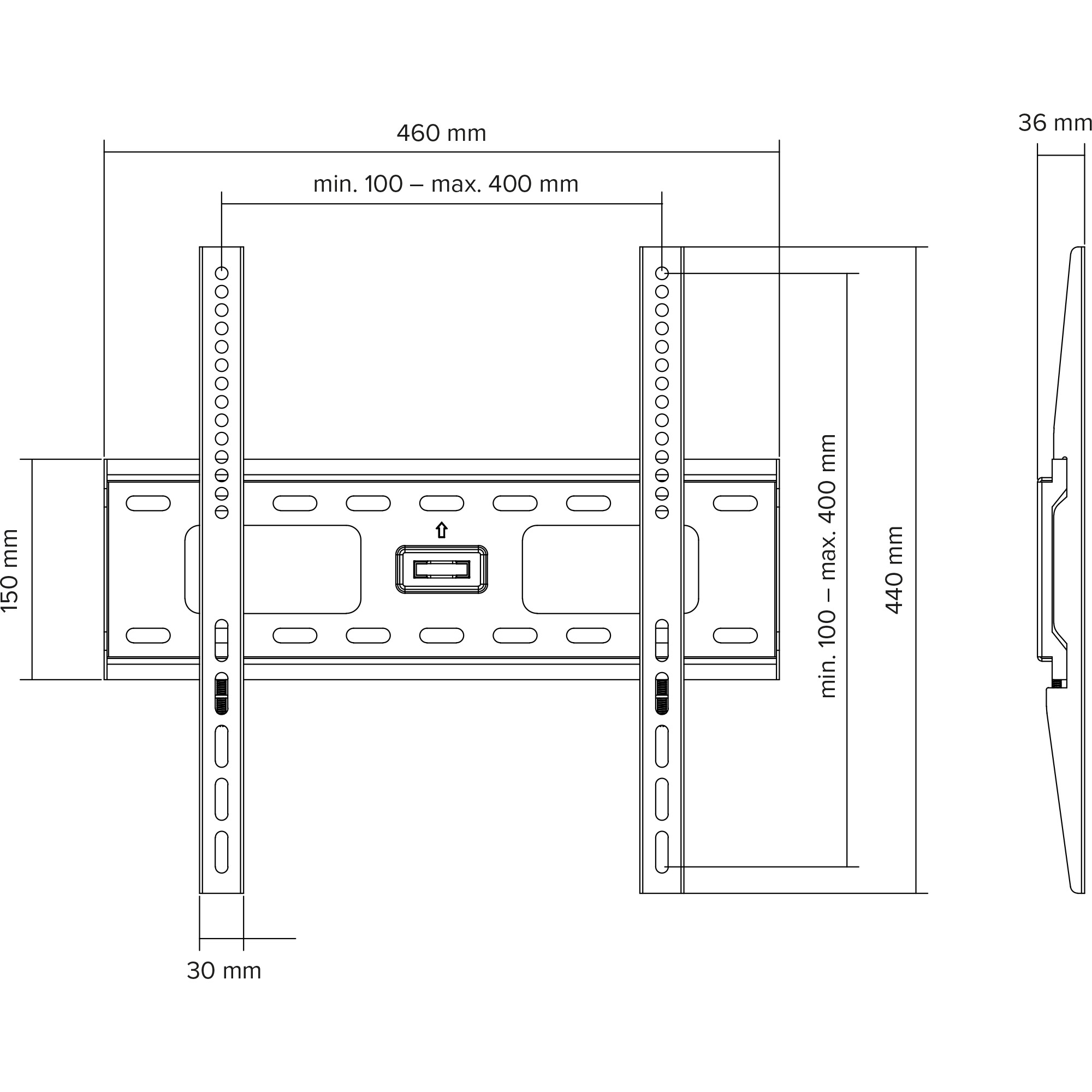 InLine Wall Bracket for TFT / LED / Plasma 81 – image 2