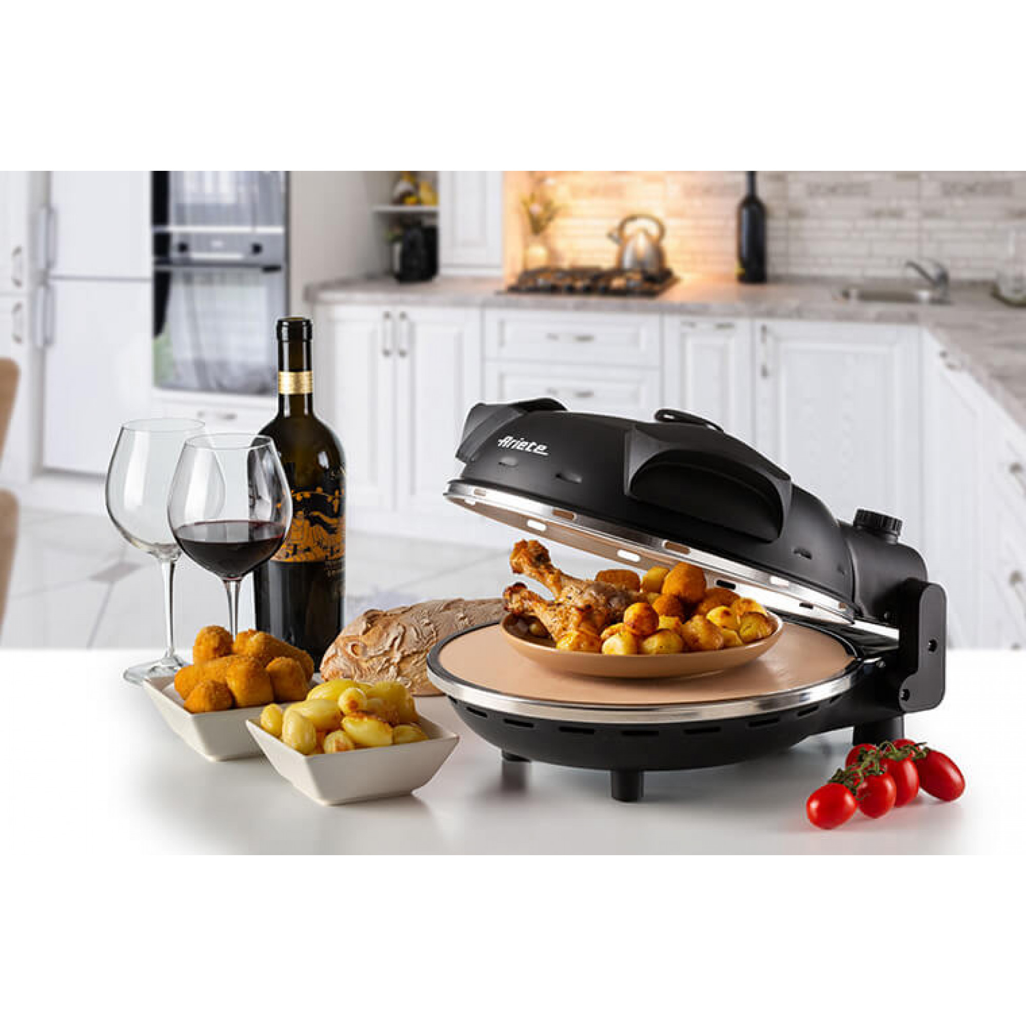 Ariete 917 Pizza Oven - Pizza in 4 minutes - Refractory stone plate with non-stick treatment - Max temperature 400 ° - 1200 Watt - Timer 30 '- Black – image 9