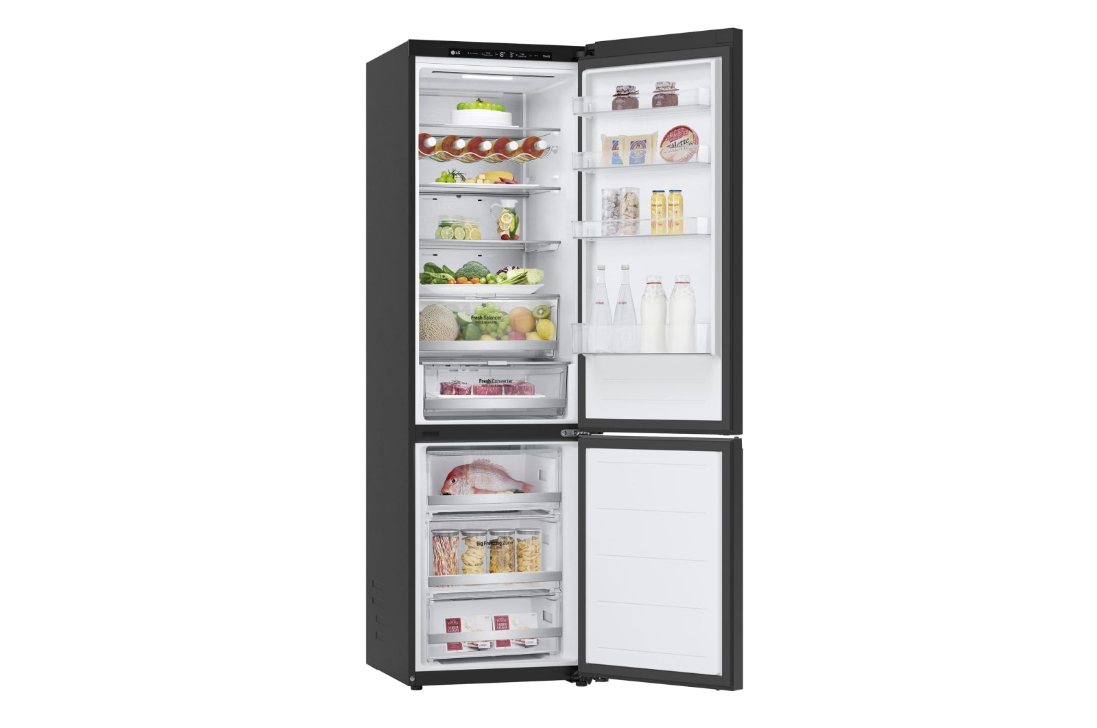 LG GBB72BM9DQ Freestanding 387 L D Black - Image 2