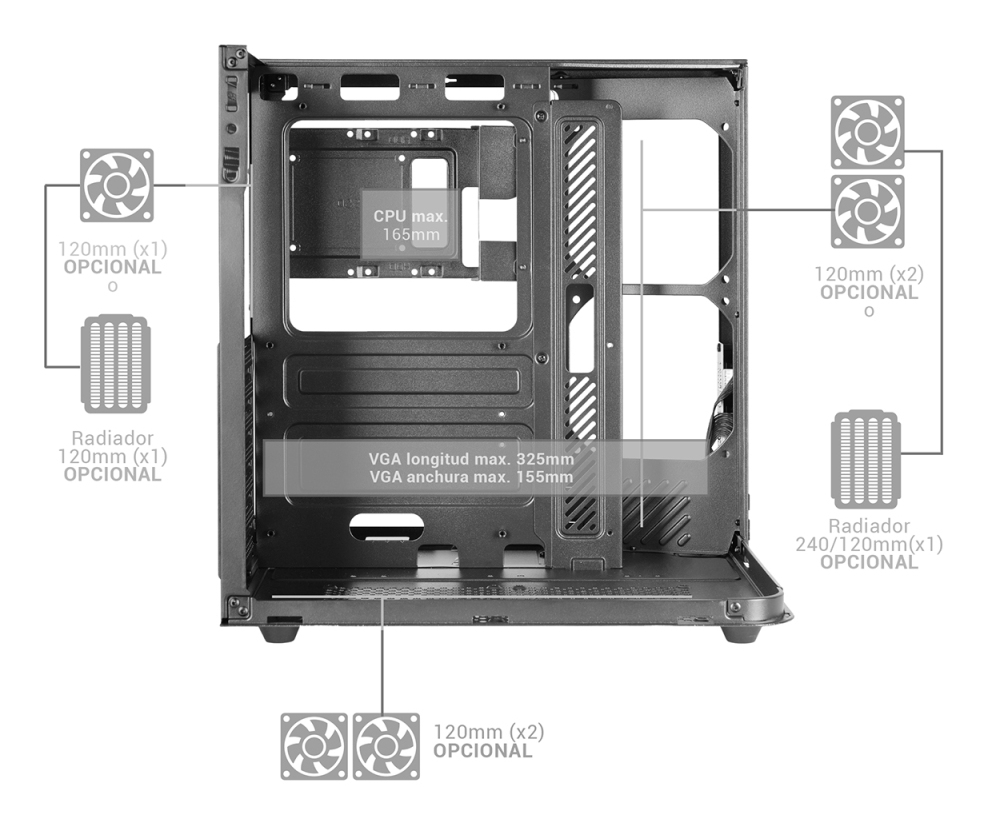 Mars Gaming MC-INFINIOLITE Midi Tower Black – image 5