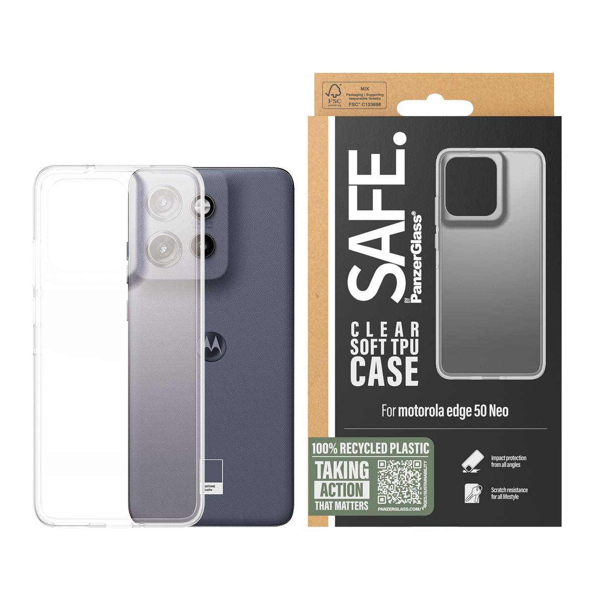 PanzerGlass SAFE. by PanzerGlass® TPU Case Transparent Motorola edge 50 Neo – image 2