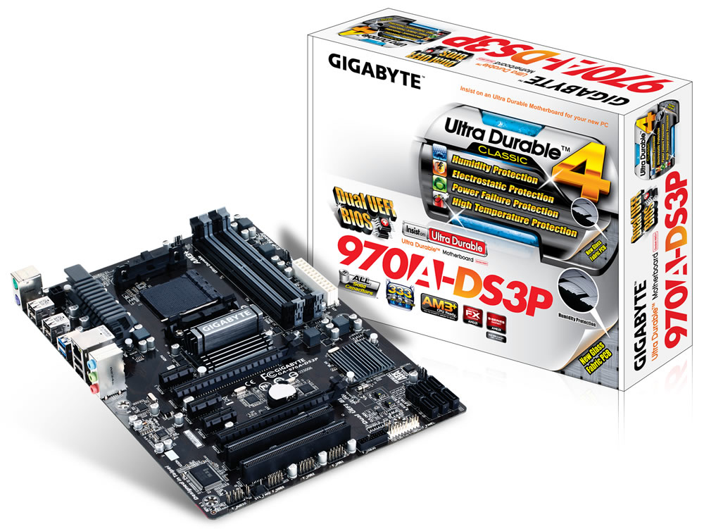 GIGABYTE GA-970A-DS3P motherboard AMD 970 Socket AM3+ ATX – image 2