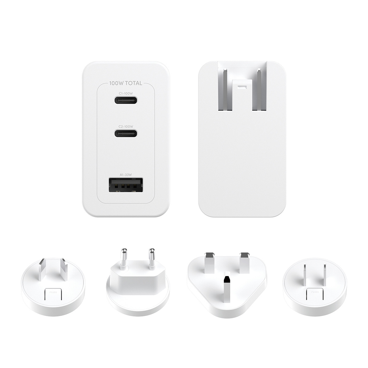 PanzerGlass empower™ by PanzerGlass® Turbo 100W World Travel Adaptor incl. 2 x USB-C + USB-A | Silver White – image 4