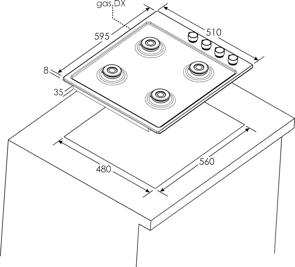 Candy Idea CHW6LX Stainless steel Built-in – image 8