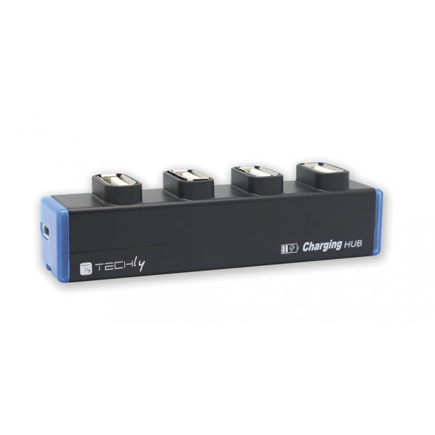 Techly Hub USB 2.0 4porte A e micro USB con funzione Ricarica. Nero IUSB2-HUB4-101MC