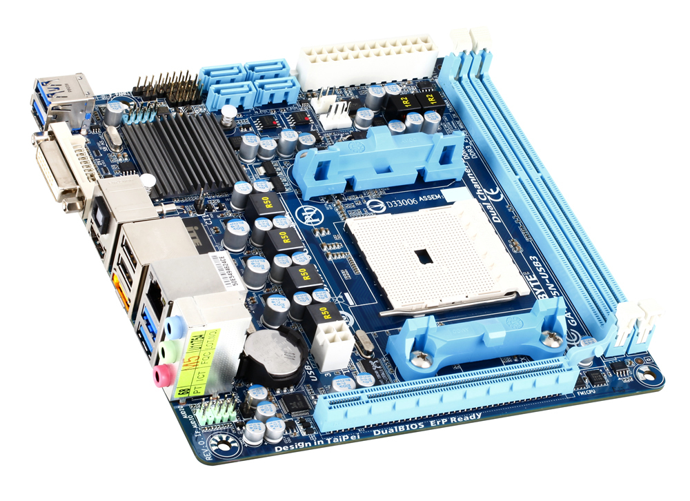 GIGABYTE GA-A75N-USB3 motherboard AMD A75 Socket FM1 mini ITX – image 2