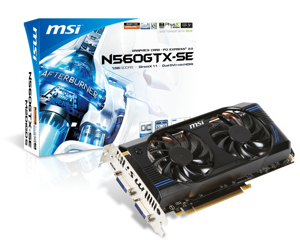 MSI N560GTX-SE-M2D1GD5/OC graphics card NVIDIA GeForce GTX 560