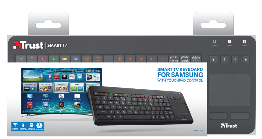 Trust Sento keyboard TV RF Wireless Belgian Black – image 5