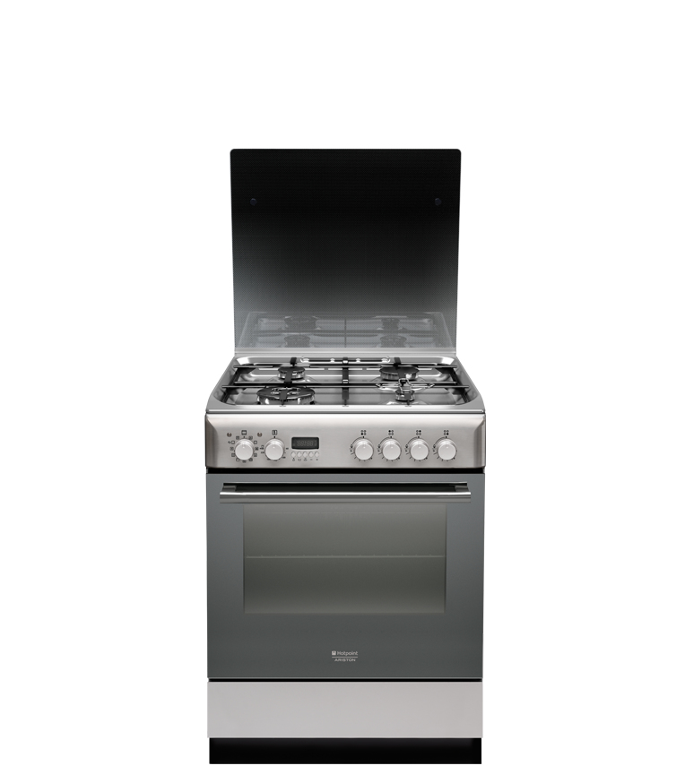 Hotpoint H6TMH6AG(X)TK cooker Freestanding cooker Electric Gas Stainless steel – image 2
