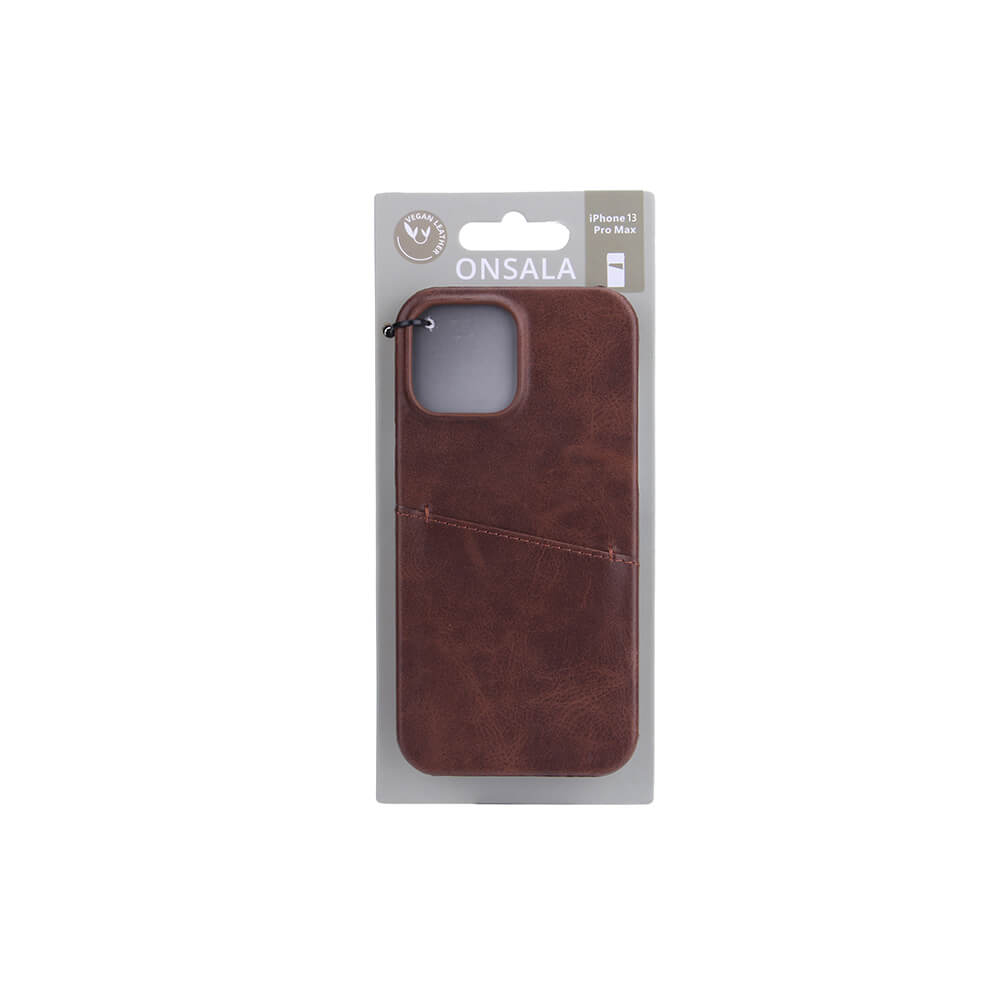 Onsala Mobile Cover Brown with Cardpocket iPhone 13 Pro Max – image 2