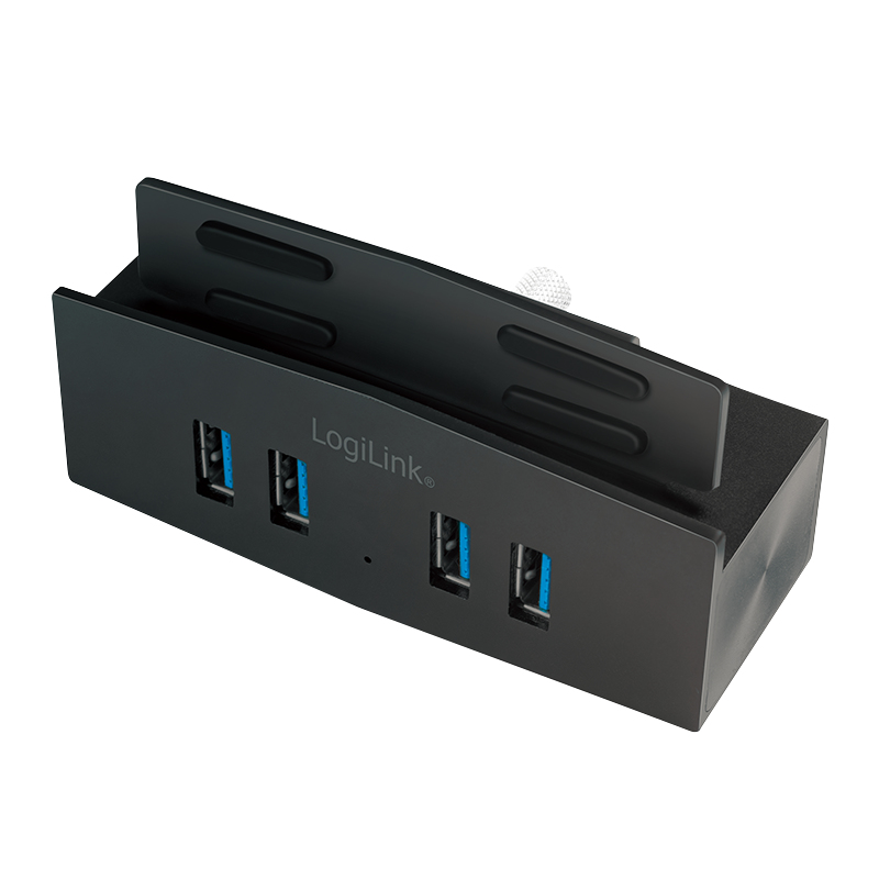 LogiLink UA0348 interface hub USB 3.2 Gen 1 (3.1 Gen 1) Type-B 5000 Mbit/s Black