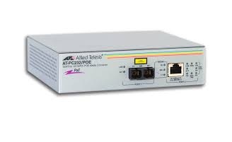 Allied Telesis AT-PC232/POE-50 network media converter 100 Mbit/s 1310 nm Grey