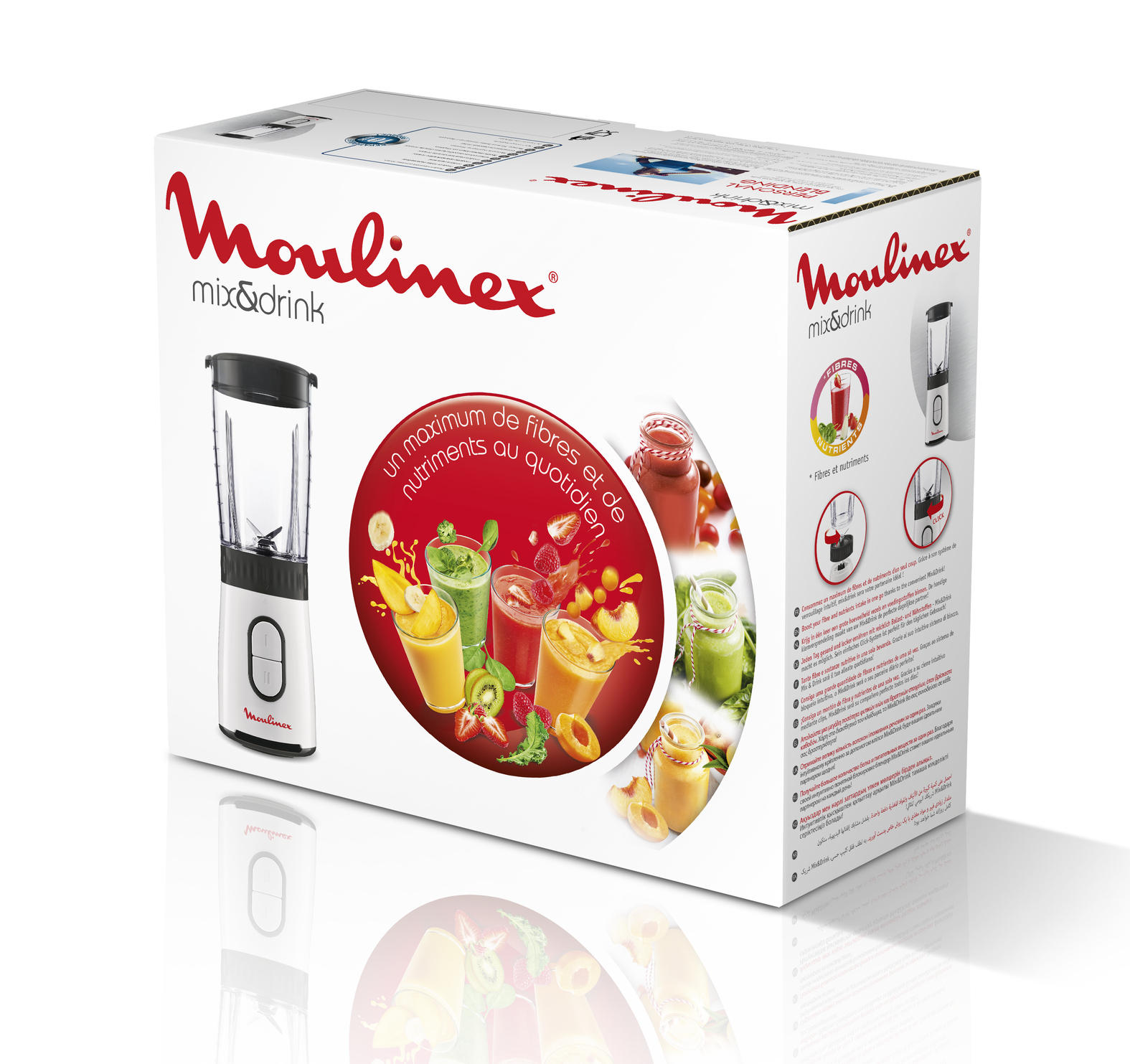 Moulinex LM130 0.6 L Tabletop blender 350 W Black, White – image 2